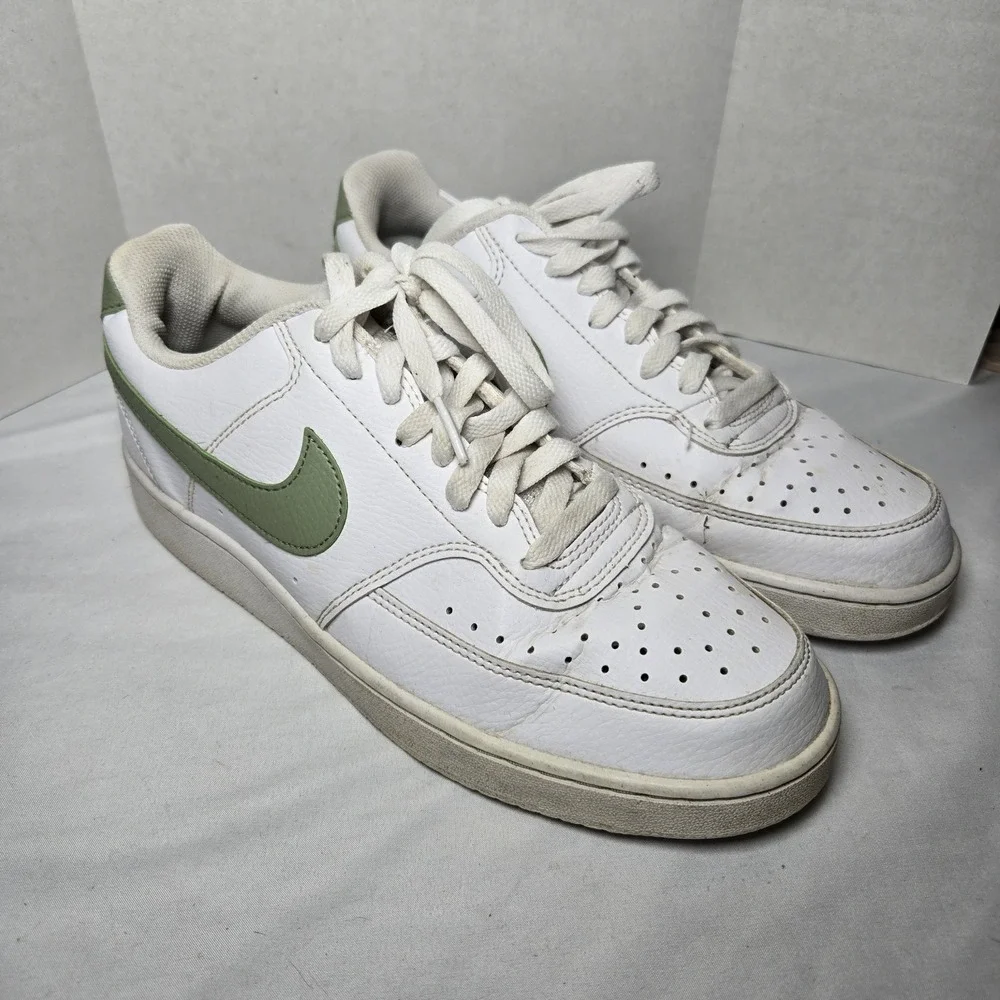 Nike Court Vision Next Nature Low White Oil Green 8.5 School Play Streetwear